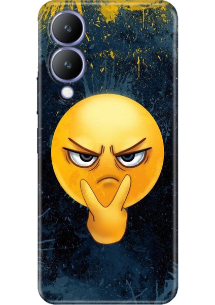 Vivo Y17S Kılıf Desenli Baskılı Tpu Rubber Kapak Emojixx