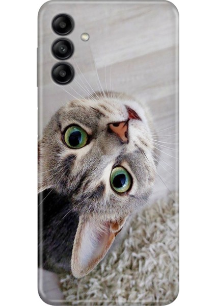 Samsung Galaxy A15 Kılıf Desenli Baskılı Tpu Rubber Kapak Evdeki Kedi