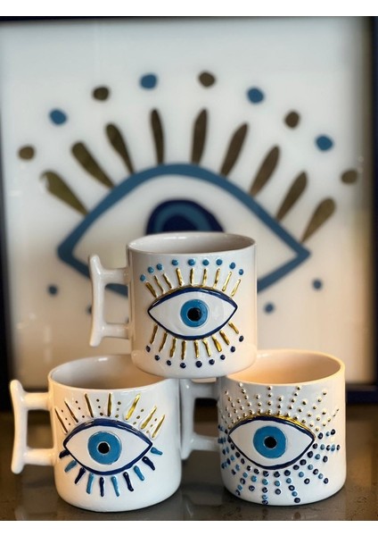 Büyük Boy 420ML Nazar 3 Temalı Kupa fırsatları