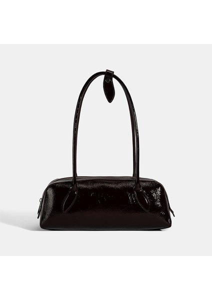 Kadın Bordo Rugan Deri Omuz Çantası