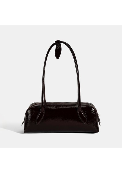 Kadın Bordo Rugan Deri Omuz Çantası modelleri