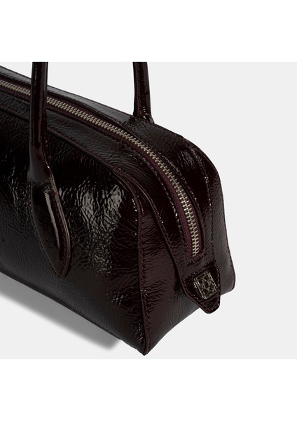 Kadın Bordo Rugan Deri Omuz Çantası fırsatları