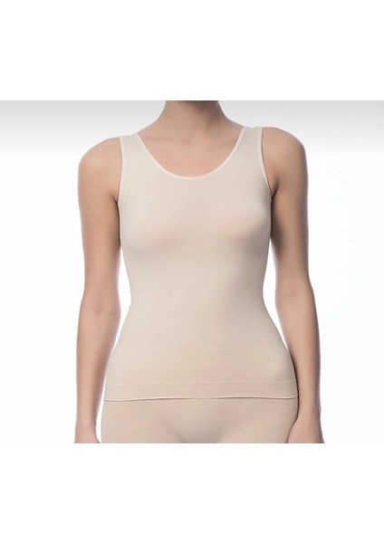 Kalın Askılı Likralı Dikişsiz Kadın Atlet – Yumuşak ve Rahatsız Etmeyen Esnek Kumaş indirimleri