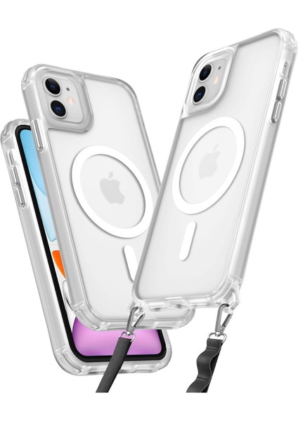 Iphone 12 Kılıf Enka Magsafe Silikon Kılıf - Şeffaf