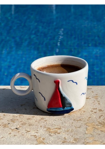 Yelkenli Deniz Temalı Fincan fiyatları