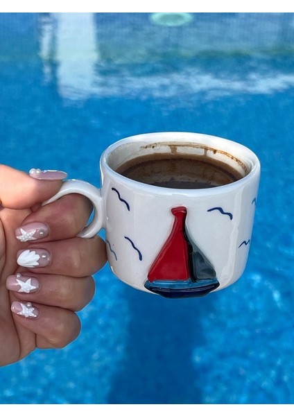 Yelkenli Deniz Temalı Fincan fırsatları