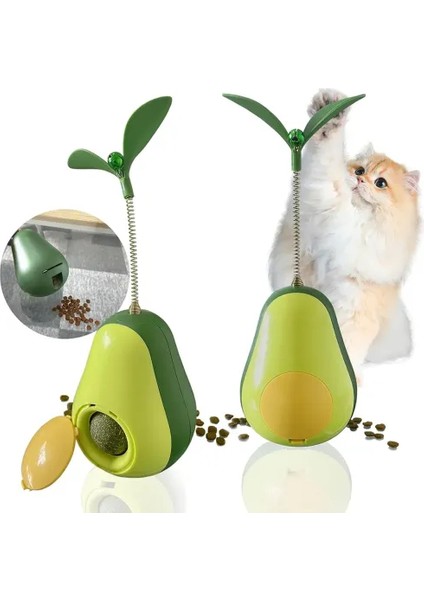 Avokado Şeklinde Kedi Naneli ve Mama Hazneli Kedi Oyuncağı fırsatları