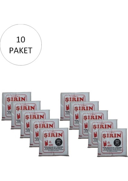 Beyaz Kalın Atlet Poşet Orta Boy 28X50 cm 1 kg 10 Paket (Takriben 750 Adet)