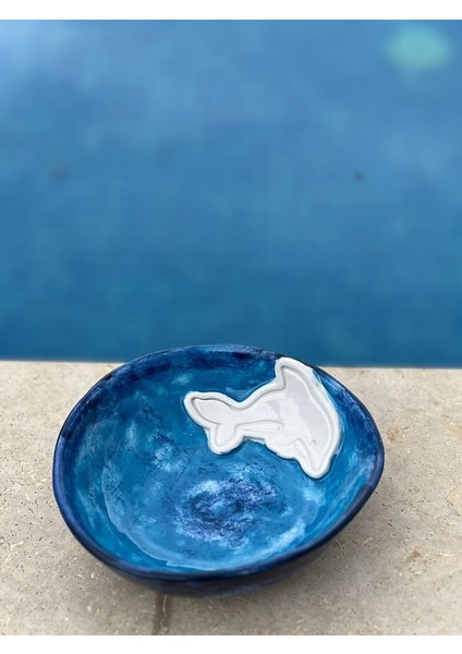 El Yapımı Özel Tasarım Beyaz Yunus Kase