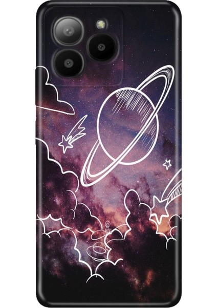 Omix X7 Kılıf Desenli Baskılı Tpu Rubber Kapak Gezegenler