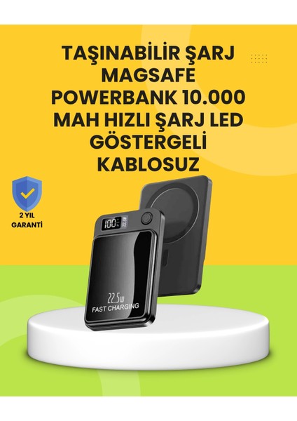 Manyetik ve Hızlı Kablosuz Şarj Güç Bankası Powerbank
