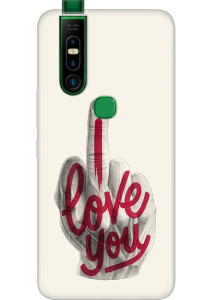 Infinix S5 Pro Kılıf Desenli Baskılı Tpu Rubber Kapak I Love You