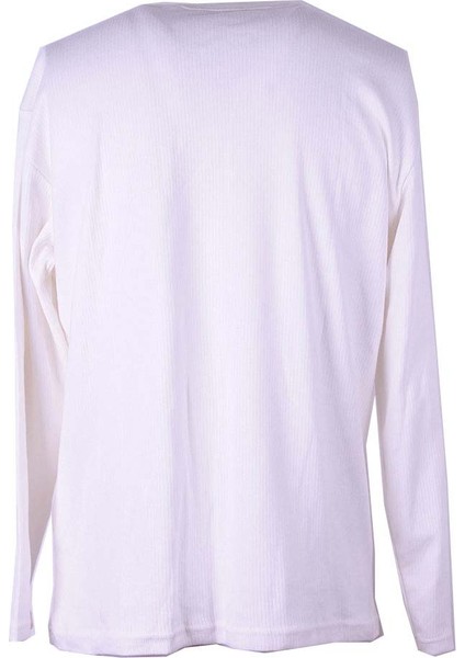 O Yaka Raporlu Interlok Ekru Erkek Sweatshirt 5503 modelleri