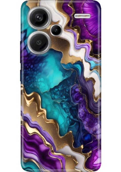 Xiaomi Redmi Note 13 Pro Plus 5g Kılıf Desenli Baskılı Tpu Rubber Kapak Keskin Ametist