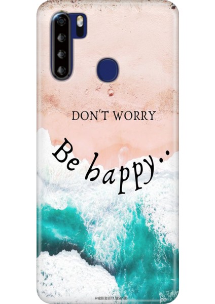 Reeder P13 Blue Max 6.49" Kılıf Desenli Baskılı Tpu Rubber Kapak Be Happy