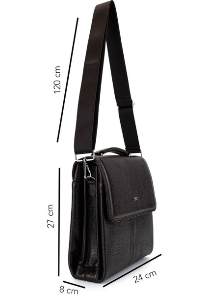 Erkek Hakiki Deri Kahverengi Postacı Çanta 1012 230203 Erk Cnt SK25-26 Kahve fiyatları