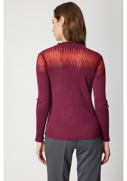 Transparan Detaylı Taşlı Triko Kazak 60390-26K fırsatları