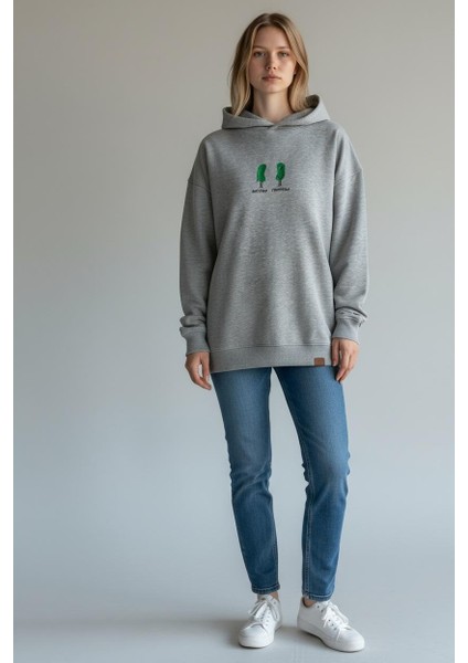 Backteria Oversize Unisex Kapüşonlu Sweatshirt