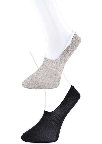 Siyah ve Gri Erkek Babet Çorap 12 Çift modelleri