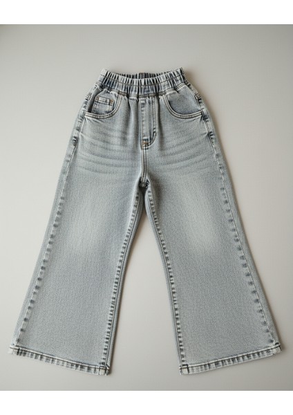 Kız Çocuk Çiçek Nakışlı Sweat Kot Pantolon Alt Üst Takım modelleri