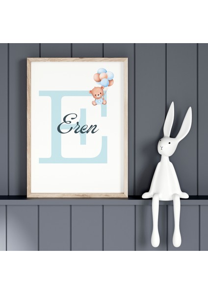 Ikiz Kız ve Erkek Bebek Ayıcıklı Isim Tablo Seti, Çocuk Odası Tablo, Bebek Odası Tablo modelleri