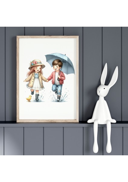 Ikiz Kız ve Erkek Bebek Ayıcıklı Isim Tablo Seti, Çocuk Odası Tablo, Bebek Odası Tablo fırsatları