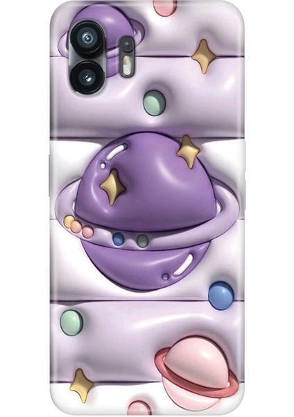 Nothing Phone 2 Kılıf Desenli Baskılı Tpu Rubber Kapak 3D Space