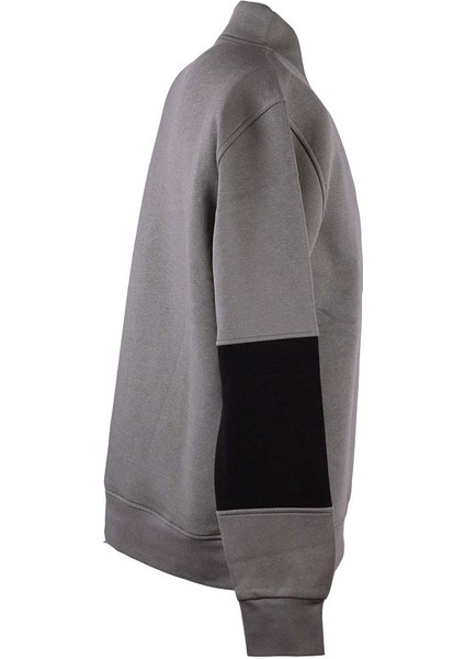 Fermuarlı Kol Parçalı Üç Ip Şardonlu Haki Erkek Sweatshirt 5741 fiyatları