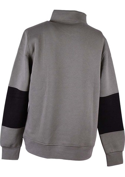 Fermuarlı Kol Parçalı Üç Ip Şardonlu Haki Erkek Sweatshirt 5741 modelleri