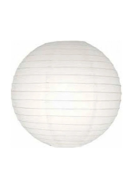 Dekoratif Çin Feneri – Kağıt Lamba - Beyaz - Dev Boy