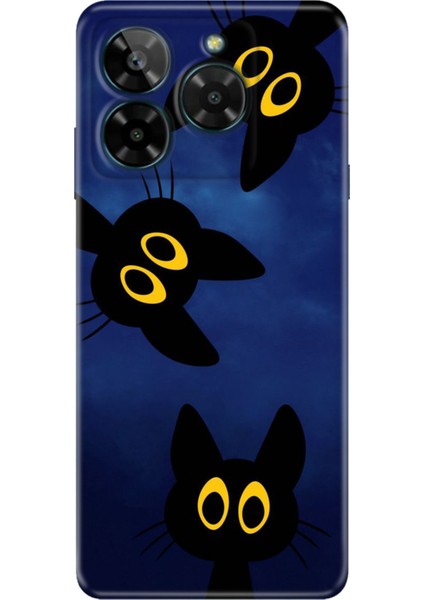 General Mobile Era 50 Kılıf Desenli Baskılı Tpu Rubber Kapak Karanlık Kedileri