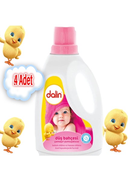 x 4 Adet Sıvı Çamaşır Yumuşatıcısı Düş Bahçesi 1500 ml