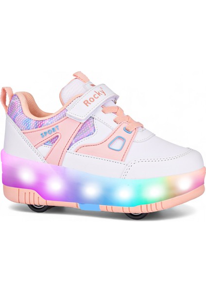 Patenli Cırtlı Işıklı Spor Ayakkabısı 4 Tekerlekli Paten –ışıkları On/off Tuşlu modelleri