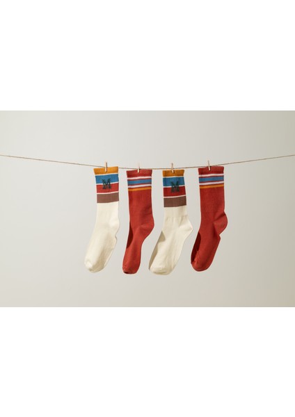 Terra Ekru Kiremit 2'li Kadın Çorap