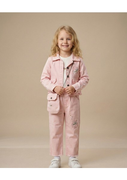 Kız Çocuk Keten 4'lü Takım