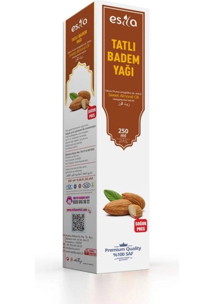 Tatlı Badem Yağı 250 Ml.