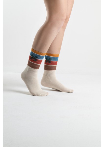 Terra Ekru Kiremit 2'li Kadın Çorap
