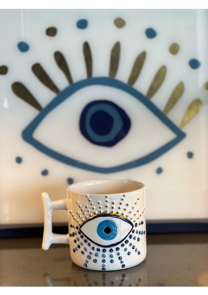 Büyük Boy 420ML Nazar 2 Temalı Kupa