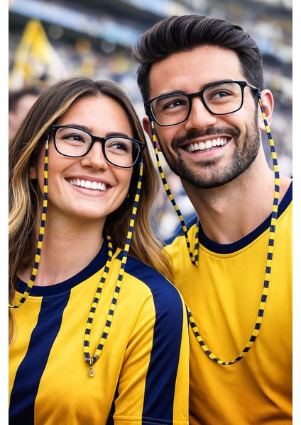 Gözlük Ipi, Sarı Lacivert Taraftar Gözlük Askısı modelleri