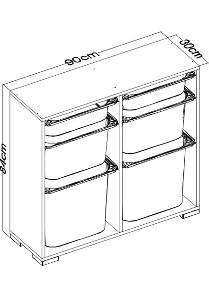 Carla 9 Sepetli Çok Amaçlı Ofis Dolabı Tropik Ceviz fırsatları