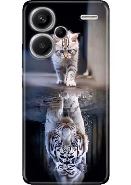 Xiaomi Redmi Note 13 Pro Plus 5g Kılıf Desenli Baskılı Tpu Rubber Kapak Big Cat