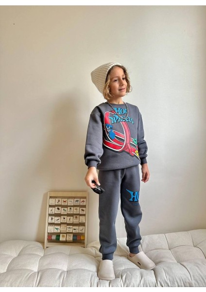 Erkek Çocuk Hot Wheels 3 Iplik Eşofman Takımı