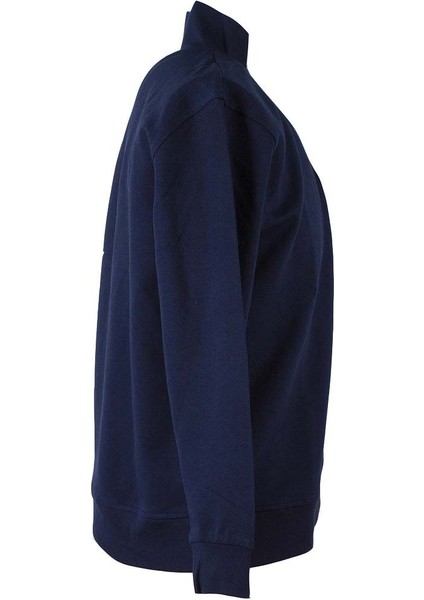 Diyagonel Yarım Fermuarlı 3 Iplik Lacivert Erkek Sweatshirt 5470 fiyatları
