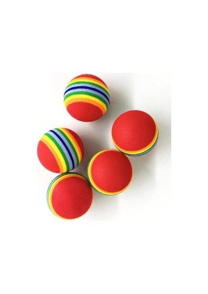 2 Adet Gökkuşağı Renklı Kedı Köpek Oyun Topu fırsatları