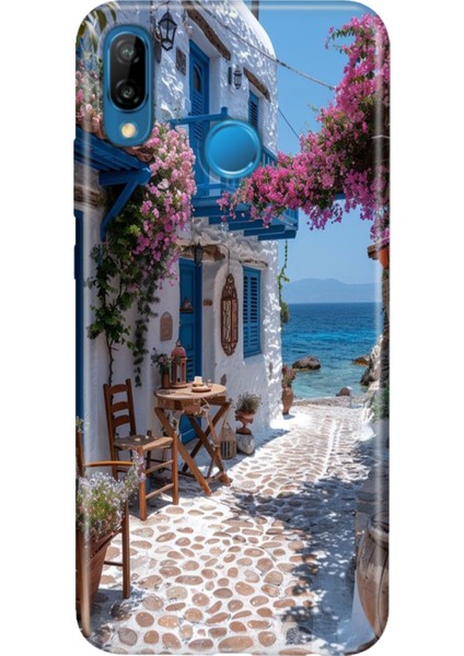 Huawei P20 Lite Kılıf Desenli Baskılı Tpu Rubber Kapak Bodrumda Aşk