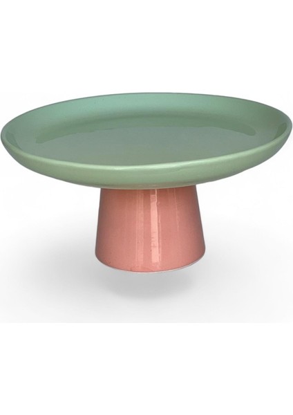 Rengarenk Soft Mint Yeşili Yavru Ağzı Ayaklı Meyvelik Sunum Kasesi Kek Standı fiyatları