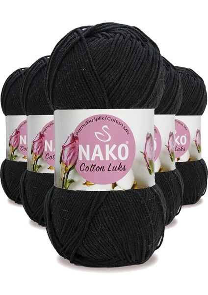 5 Adet Cotton Lüks Yelek Tunik Kazak Bluz Hırka Ipi Yünü Siyah 97568