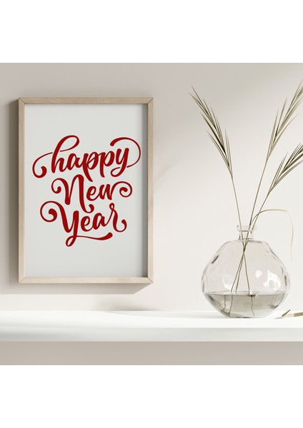 Yılbaşı Temalı Kırmızı 3'lü Tablo Seti, Yılbaşı Dekorasyon Ürünü , Yılbaşı Tablosu fırsatları