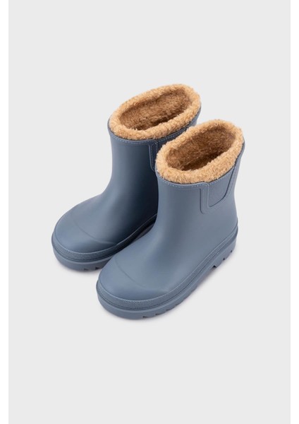 Suya Dayanıklı Içi Kürklü Yağmur Çizmesi Unisex Çocuk Yağmur Çizmesi W10290 modelleri