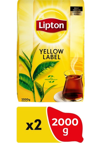 Yellow Label Dökme Çay 2000 gr x 2 Adet